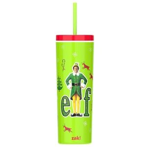 NEW!! Zak! Buddy The Elf 22.5 oz Tumbler With Straw (NWT)